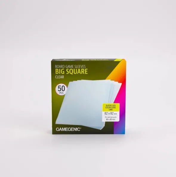 Board Game Sleeves Big Square Clear