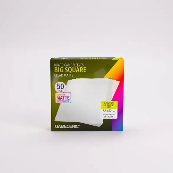 Board Game Sleeves Big Square Clear Matte