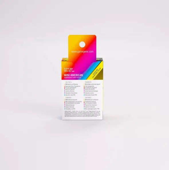 Board Game Sleeves Mini American Clear