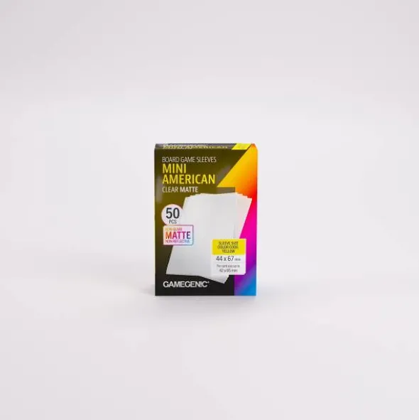 Board Game Sleeves Mini American Clear Matte