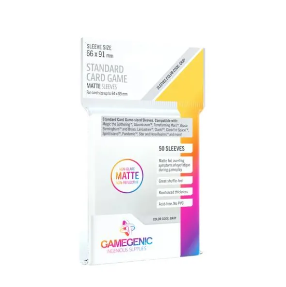 Board Game Sleeves Standard Card Game Clear Matte (66mm x 91mm)