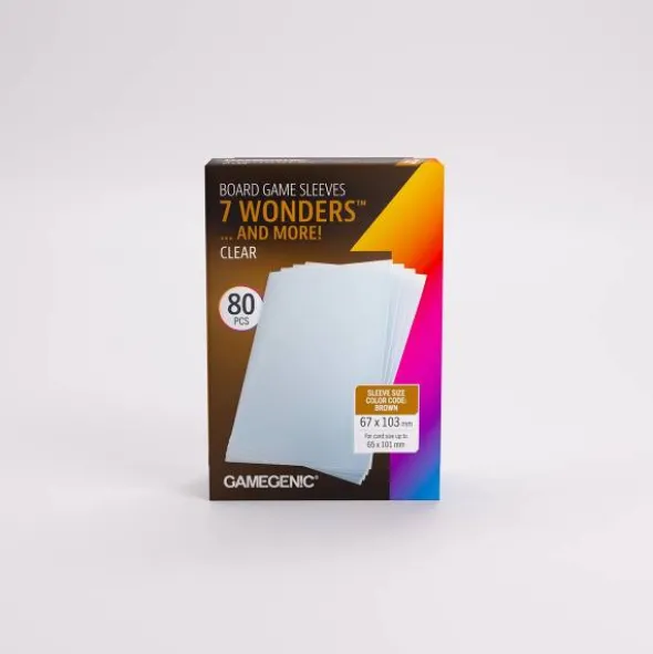 Board Game Sleeves 7 Wonders Clear