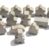 Carcassonne: Meeple - komplettes Spielfiguren-Set (19 Figuren) HOLZ Grau