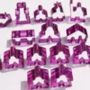 Carcassonne: Meeple - komplettes Spielfiguren-Set (19 Figuren) TRANSPARENT Lila
