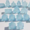 Carcassonne: Meeple - komplettes Spielfiguren-Set (19 Figuren) FROZEN Hellblau