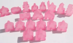 Carcassonne: Meeple - komplettes Spielfiguren-Set (19 Figuren) FROZEN Rosa