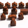 Carcassonne: Meeple - komplettes Spielfiguren-Set (19 Figuren) HOLZ Braun