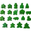 Carcassonne: Meeple - komplettes Spielfiguren-Set (19 Figuren) HOLZ Hellgrün