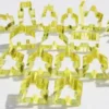 Carcassonne: Meeple - komplettes Spielfiguren-Set (19 Figuren) TRANSPARENT Gelb