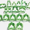 Carcassonne: Meeple - komplettes Spielfiguren-Set (19 Figuren) TRANSPARENT Hellgrün