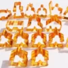 Carcassonne: Meeple - komplettes Spielfiguren-Set (19 Figuren) TRANSPARENT Orange