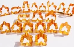 Carcassonne: Meeple - komplettes Spielfiguren-Set (19 Figuren) TRANSPARENT Orange