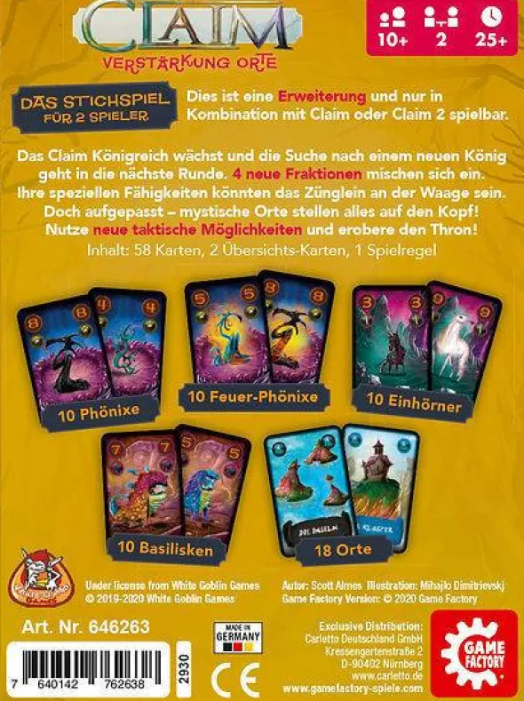Claim Verstärkung: Orte (Erw.) (deutsch)