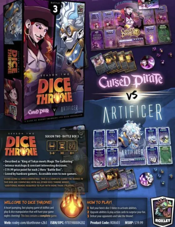 Dice Throne: Season Two - Cursed Pirate VS Artificer Reprint (engl.)