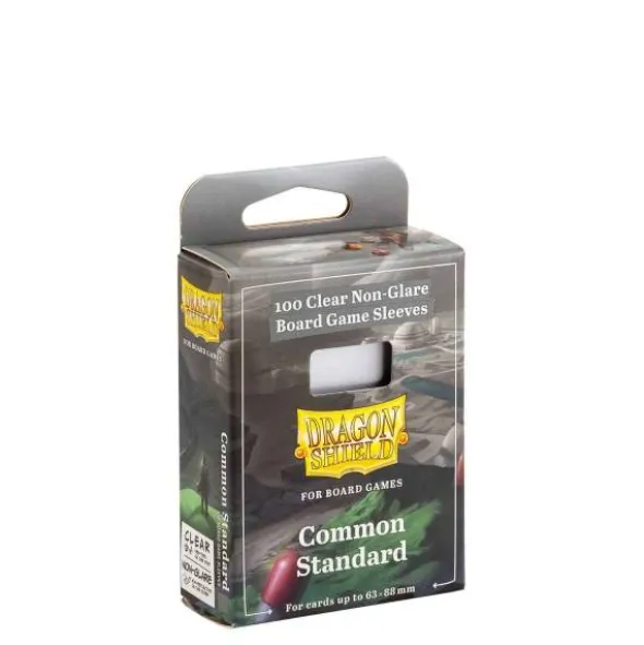 Dragon Shield: Board Game Sleeves Clear/NonGlare – Common Standard 63mm x 88mm (100)
