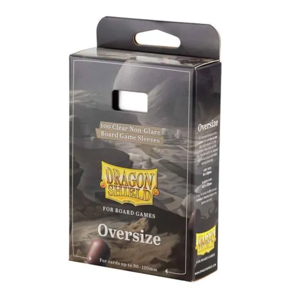 Dragon Shield: Board Game Sleeves Clear/NonGlare – Oversize 80mm x 120mm (100)