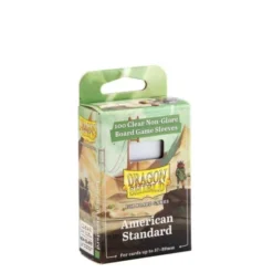 Dragon Shield: Board Game Sleeves Clear/NonGlare – American Standard 57mm x 89mm (100)