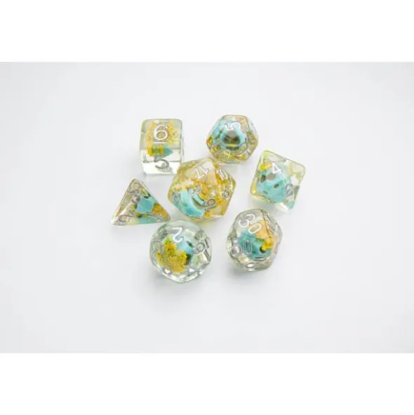 Embraced Series - Green Skull - RPG Dice Set