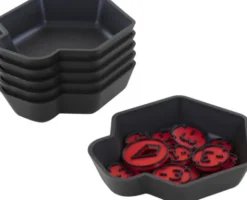 6er-Pack Shell Tokenhalter/Schälchen SCHWARZ