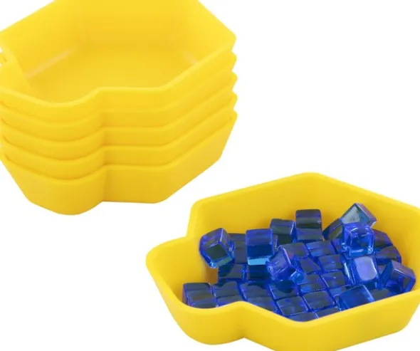 6er-Pack Shell Tokenhalter/Schälchen GELB