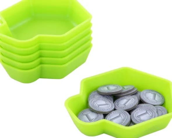 6er-Pack Shell Tokenhalter/Schälchen GRÜN