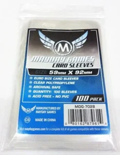 Euro Card Sleeves (100) 59mm x 92mm - 7028