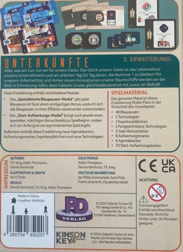 Galactic Cruise: Unterkünfte (Erw.)