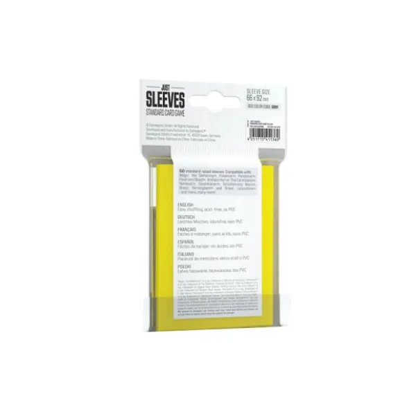 Just Sleeves – Standard Card Game Yellow 66mm x 92mm (50 Hüllen)