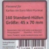 Kartenhüllen, 45mm x 70mm, 160 Stück, Standard