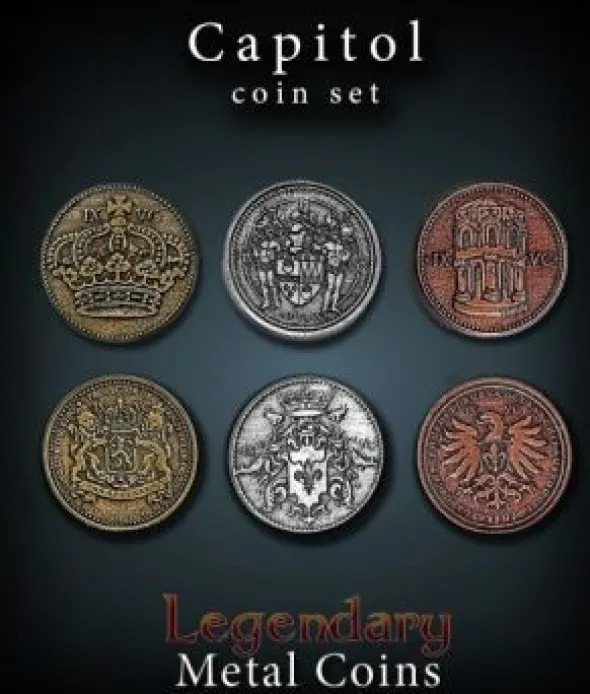 Legendary Metall Münzen Set Capitol