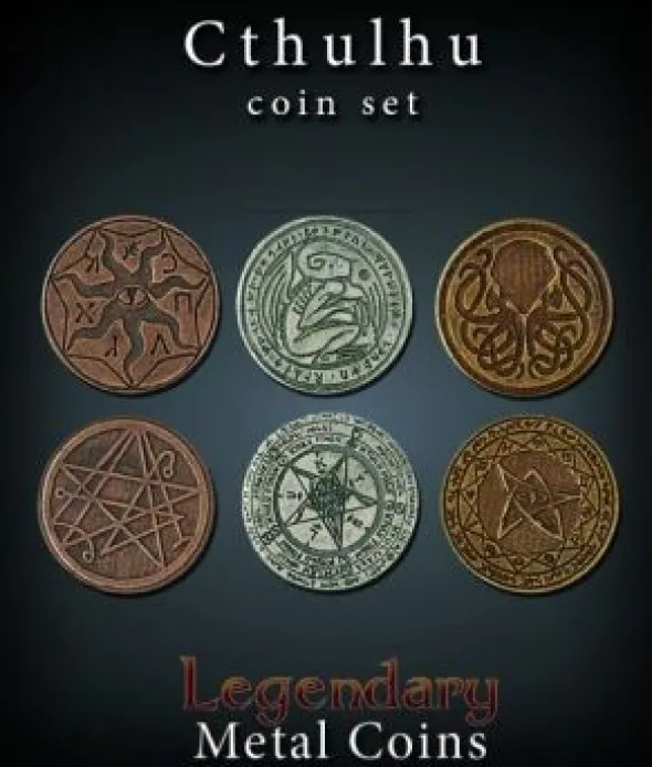 Legendary Metall Münzen Set Cthulhu