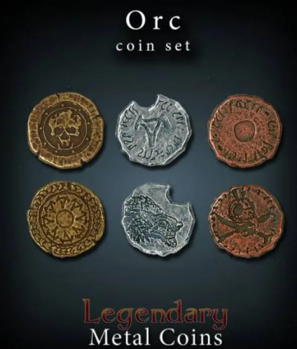 Legendary Metall Münzen Set Orks