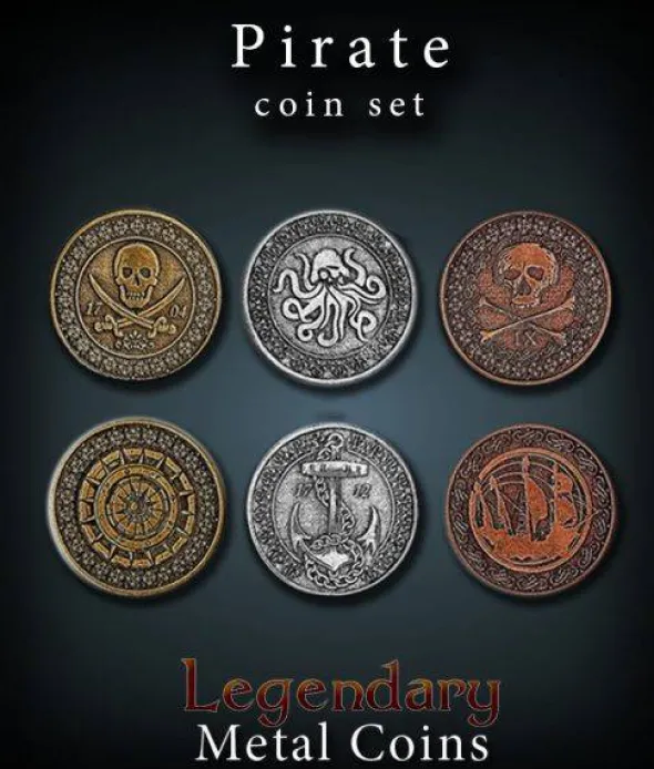 Legendary Metall Münzen Set Piraten