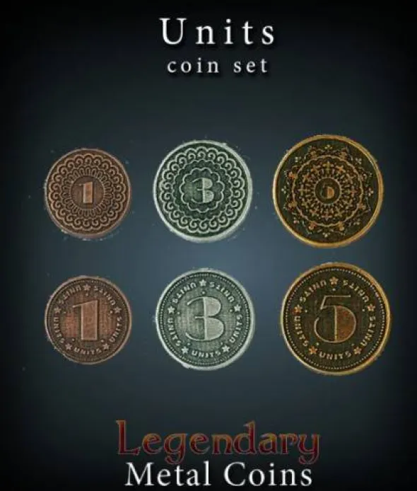 Legendary Metall Münzen Set Units