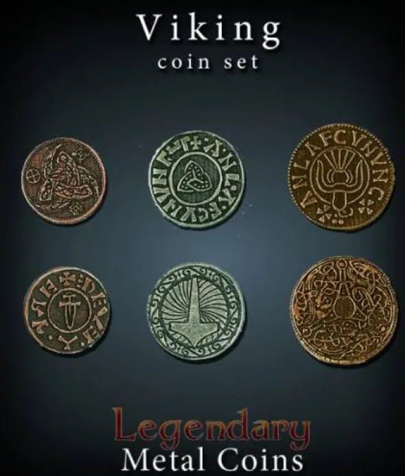 Legendary Metall Münzen Set Wikinger