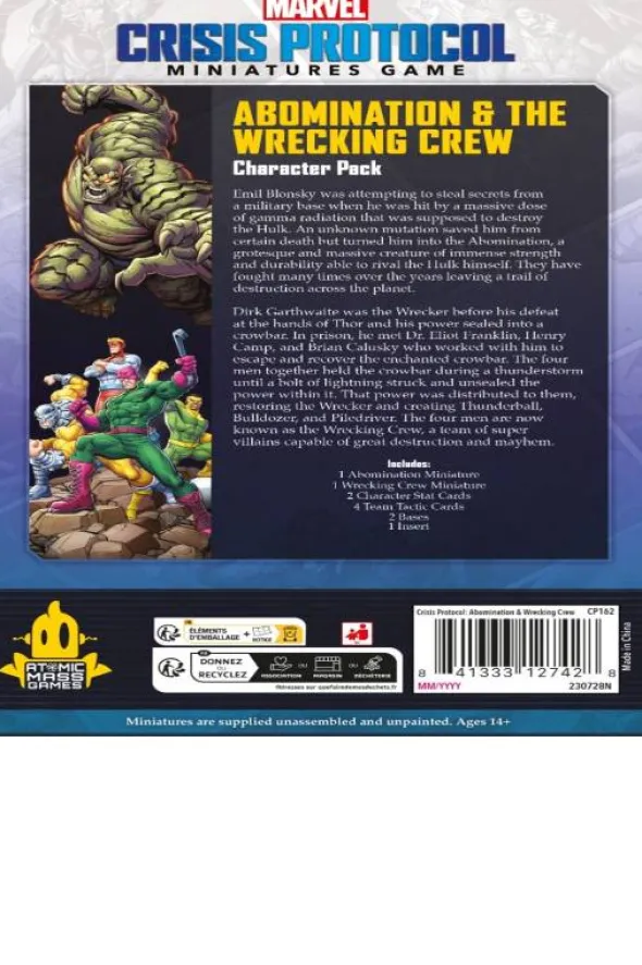 Marvel: Crisis Protocol - Abomination & The Wrecking Crew Character Pack (Erw.)
