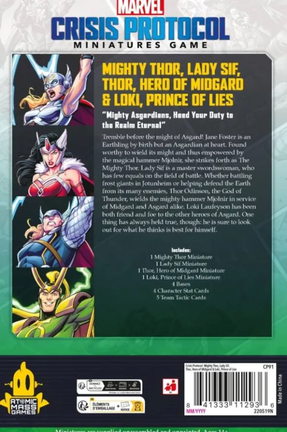 Marvel: Crisis Protocol - Mighty Thor, Lady Sif, Thor, Hero of Midgard & Loki, Prince of Lies (Erw.)
