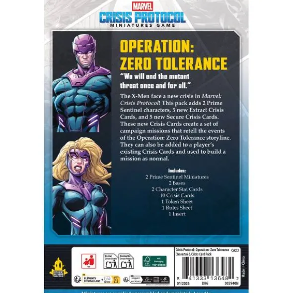 Marvel: Crisis Protocol - Operation: Zero Tolerance Character & Crisis Card Pack (Erw.)