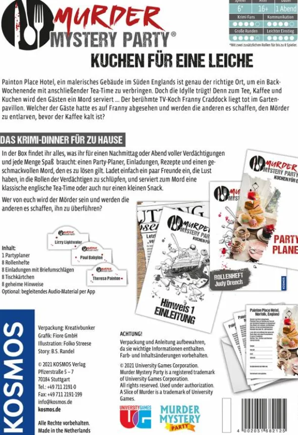 Murder Mystery Party - Kuchen für eine Leiche