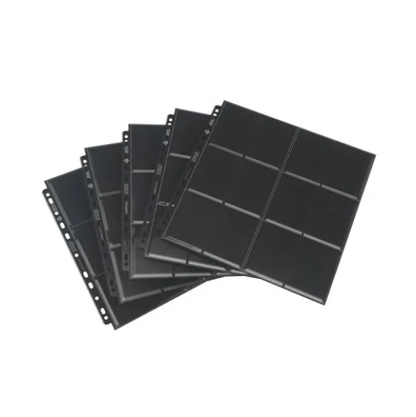 24-Pocket Sideloading Pages 10pcs pack Black