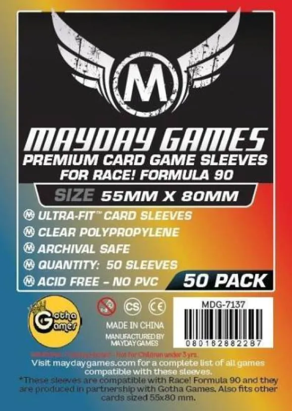 Premium Card Sleeves "Formula 90" (50pcs) 55mm x 80mm - 7137
