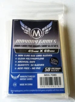 Premium Mini Euro Card Sleeves (50) 45mm x 68mm (blau) - 7080