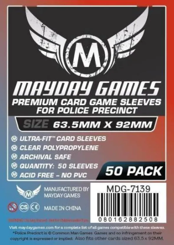 Premium "Police Precinct" Card Sleeves (50pcs) 63,5mm x 92mm - 7139