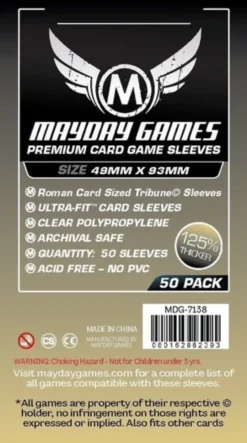 Premium Roman Card Sleeves "Tribune" (50pcs) 49mm x 93mm - 7138
