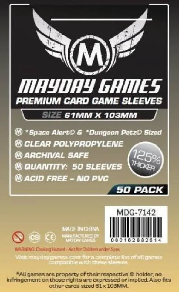 Premium Space Card Sleeve Space Alert (50pcs) 61mm x 103mm - 7142