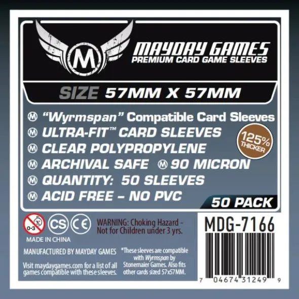 Premium Wyrmspan Compatible Card Sleeves (50pcs) 57mm x 57mm - 7166