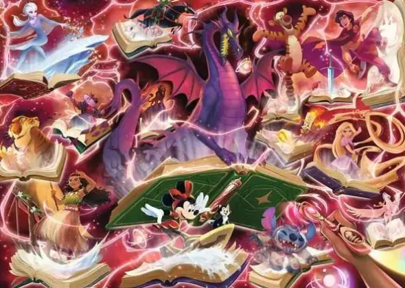 Puzzle: Disney Lorcana - Glimmers of the Realm: Ruby (1000 Teile)