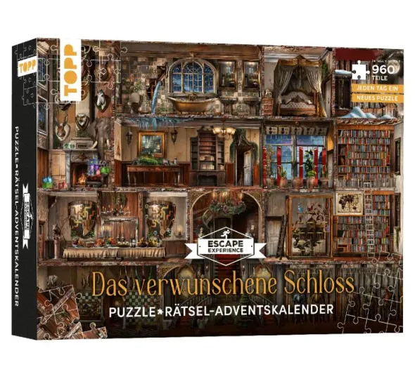 Puzzle-Rätsel-Adventskalender: Das verwunschene Schloss