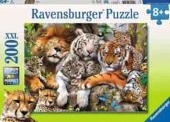 Puzzle: Schmusende Raubkatzen (200 XXL Teile)
