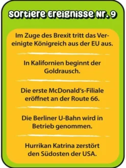 Rätsel Snacks: Wann war was?